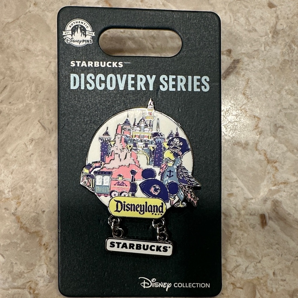 Starbucks Discovery Series Disneyland Pin with Multicolor Design
